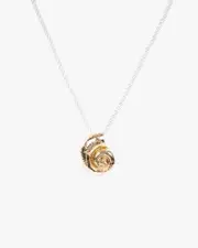 Gold Spiral Beach Icon Necklace