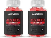 ACV Keto Gummies - Pack of 2, Apple Cider Vinegar Gummies with B12, Maximum Strength Ketosis Support - 60 Gummies