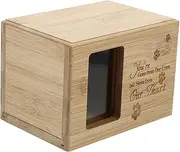 Parliky Pet Wooden Cremation Urn Durable Memorial Box for Cats Dogs Animals Engraved Keepsake Casket with Smooth Surface Easy to Clean Suitable for Ashes Storage