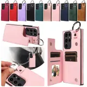 For Samsung Galaxy A73 A53 A54 A34 A24 A14 Leather Card Holder Wallet Case Cover