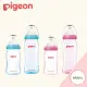 【Pigeon 貝親】矽膠護層寬口母乳實感玻璃奶瓶 160ml/240ml(粉色/藍色)(585元)