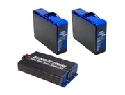 Kings 2x 12V 100Ah Deep Cycle Slimline Lithium Battery + 2000W Pure Sine Wave Inverter