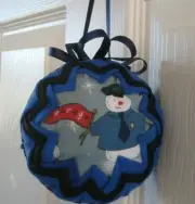 Police, Courage, snowman, 4 inch round ball ornament, made in USA