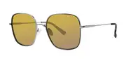 Kensie Suite Sun Polarized Silver Men's Sunglasses Silver Size 55