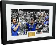 Kitbags & Lockers Didier Drogba Frank Lampard John Terry 'Celebration' 12x8 A4 Chelsea FC Champions League Winners 2012 Autographed Signed Photo Photograph Picture Frame Soccer Gift Poster