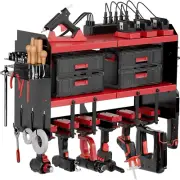 Power Tool Organizer Wall Mount Charging Station with Angle Grinder Holder,Built