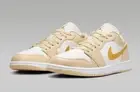Nike Air Jordan 1 Low Shoes Sail Yellow Ochre Vanilla Womens Size US 7 Shoes ✅
