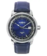 Zeppelin LZ 126 Los Angeles GMT Blue Dial Dual Time Automatic 76683 Mens Watch