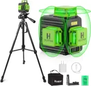 Precision 360° Green Laser Level with Adjustable 47" Tripod & Carrying Case