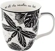 Karma Gifts Black and White Boho Mug, 16 oz, Dragonfly