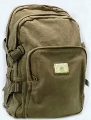 Army Green Canvas BACKPACK 18 x 12 Muli-purpose school travel hiking Work