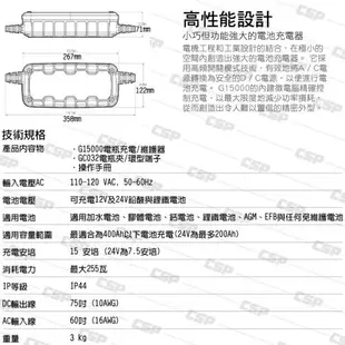 NOCO Genius G15000 充電器 / 加水電池 凝膠電池 鈣 鋰離子 AGM 增強型淹沒電池或任何免維護電池