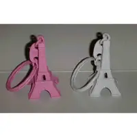 在飛比找蝦皮購物優惠-evian 粉彩巴黎鐵塔 鑰匙圈(白/粉紅色)