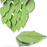 100 Sheets Sticky Notes, Beautiful Green Leaf-Shaped Self Stick Notes, 2 Pac Sticky Note Pads, Sticky Memo Setes Tw