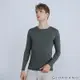 GIORDANO 男裝G-Warmer彈力圓領極暖衣 - 15 中灰綠