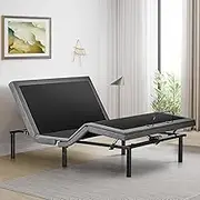 Sweetcrispy Queen Adjustable Bed Frame, Ergonomic Electric Bed Base with Wireless Remote and 2 USB Ports, Head and Foot Incline, Zero Gravity Bed, Anti-Snore, Easy Assembly