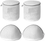 Haobase 4Pcs Bra Laundry Bags, Mesh Wash Bags Zips Washing Machine Bag for Bra, Underwear, Socks