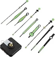 TEHAUX 1 Set Glow Dark Clock Hands and Mechanism Kit DIY Battery Operated Clock Movement for Unique Home Decor Silent Operation with Shaft