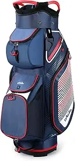 Golf Cart Bag 14 Dividers Top Clubs Organizer Lightweight with Cooler Pouch, Dust Cover and Backpack Strap