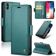 CaseMe iPhone Xs Max Folio Wallet Case Cover Apple Side Closure XsMax [Teal Green]