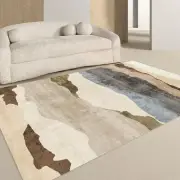 FINOREN Minimalist Area Rug,Abstract Color Block Soft Non-Slip Rug for Bedroo...