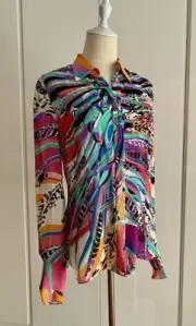 Emilio Pucci Rare Vintage 100% Silk Shirt