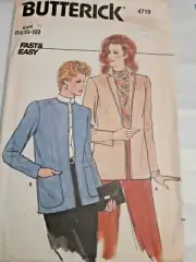 Boyfriend Boxy Jacket Blazer Butterick 4719 Sewing Pattern 14 16 18 UC VTG Easy