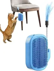 Corner Scratchers for Indoor Cats,Cat Corner Scratcher Self Groomer with Catnip | Brush Grooming Massage Pet Supplies for Home Rabbit Kitten Dogs Furniture Table Couch
