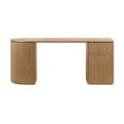 Payton 3 Drawer RHF Computer Work Desk Table Natural