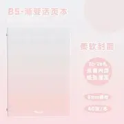 Translucent Plastic A4 / A5 / B5 Loose Leaf Notebook / Refill / Set (Various Designs) 03 - 1 Book - 40 Sheets - B5 Loose Leaf Notebook - Pink - One Size
