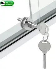Glass Lock Sliding Glass Door Lock with Key Display case Lock Suitable..