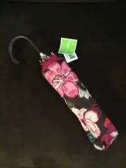 VERA BRADLEY MOD FLORAL PINK UMBRELLA WITH COVER RETIRED PATTERN