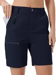 [HARTPOR] Women's Golf Hiking Shorts Quick Dry Stretch 5 Inch Casual Summer Shorts with Pockets Water Resistant