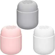 3 Pieces Makeup Sponge Holder Beauty Sponge Silicone Carrying Case Sponge Makeup Egg Storage Box Powder Puff Protective Container for Makeup Sponge, 3 Colors