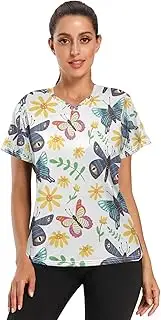[Caihoyu] Asian Style Sports T-Shirt Quick Dry Womens Cooling Athletic T Shirts for Beach Volleyball S-3XL