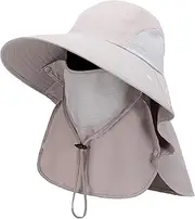 [Outrip] Sun Hat for Men Women Wide Brim Fishing Hat with Face Cover & Neck Flap Outdoor Sun Protection Hat