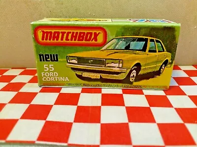 Matchbox Lesney Superfast No55 Ford Cortina EMPTY Repro box only NO CAR