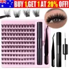100/120/140Pcs DIY Lash Extension Kit Individual Lashes Cluster C Curl Eyelashes