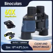 60x60 10000M Waterproof High Definition BAK4 Binoculars Telescope Hunting Travel