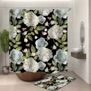 Modest Flowers and Bees Shower Curtain