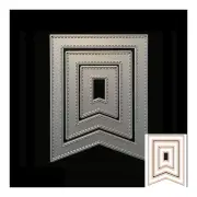 Poppy Crafts Metal Die - Stitched Flag Tails - 3 Nested Dies*