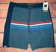 MENS RIP CURL BLUE SWIM BOARD SHORTS SIZE 36