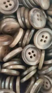 Taupe Buttons, 4 Hole Sewing/Crafts Buttons 18mm - 24 Pieces (001)