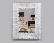 Custom Made Selenite Top Mirror Frame, Prime Quality Selenite Mirror Hallway Dec