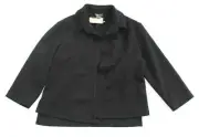 $138 New Pure Amici Open Bolero Jacket BLACK Textured Women's MEDIUM M Polyester