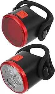Toddmomy 1 Set Rechargeable Mountain Bike Light USB Charging Headlight Rear Safety Light Easy Installation for Cycling Hiking and Camping Activities