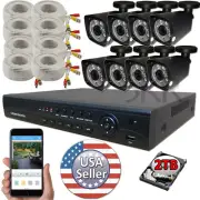 Sikker 8 Channel High Definition 1080P DVR Megapixel Security Camera System 2TB