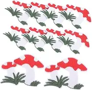 jojofuny 10pcs Mushroom Embroidered Patches for Clothes Iron Sewing Applique for DIY Crafts Safe and Durable Material for Hats Jeans Bags Decoration