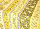 LE CLUNY, MONACO YELLOW/GREEN FRENCH PROVENCE COATED COTTON TABLECLOTH 60" X 84"
