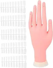 Baluue Practice Manicure Hand 1 Set of Nail Art Tools Realistic Hand Model for Nail Art Training